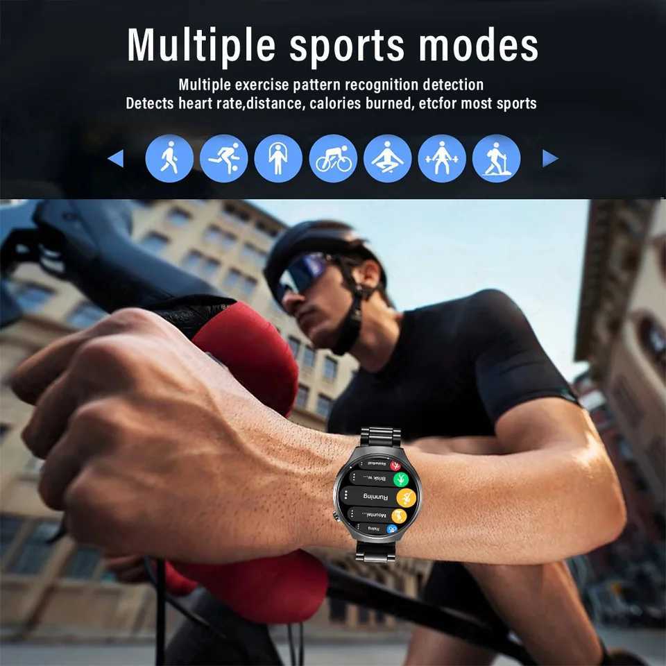 GL Wear 2025 New Mens Smart Watch HD Display Health Tracking Bluetooth Calling Voice Assistant Sports SmartwatchT251104