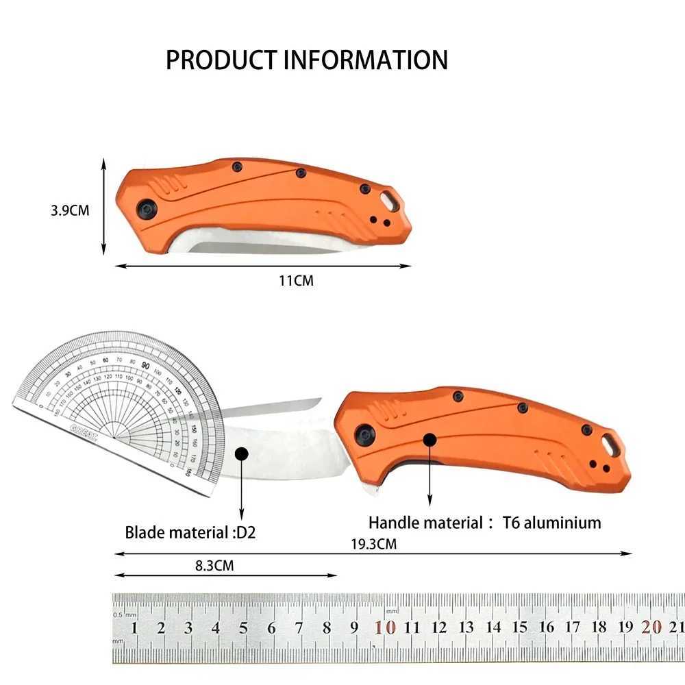 Folding Pocket Knife KS 1776 D2 Blade T6 Aluminum Handle Outdoor EDC Camping Knife Hiking Hunting Survival Fishing ToolT250402