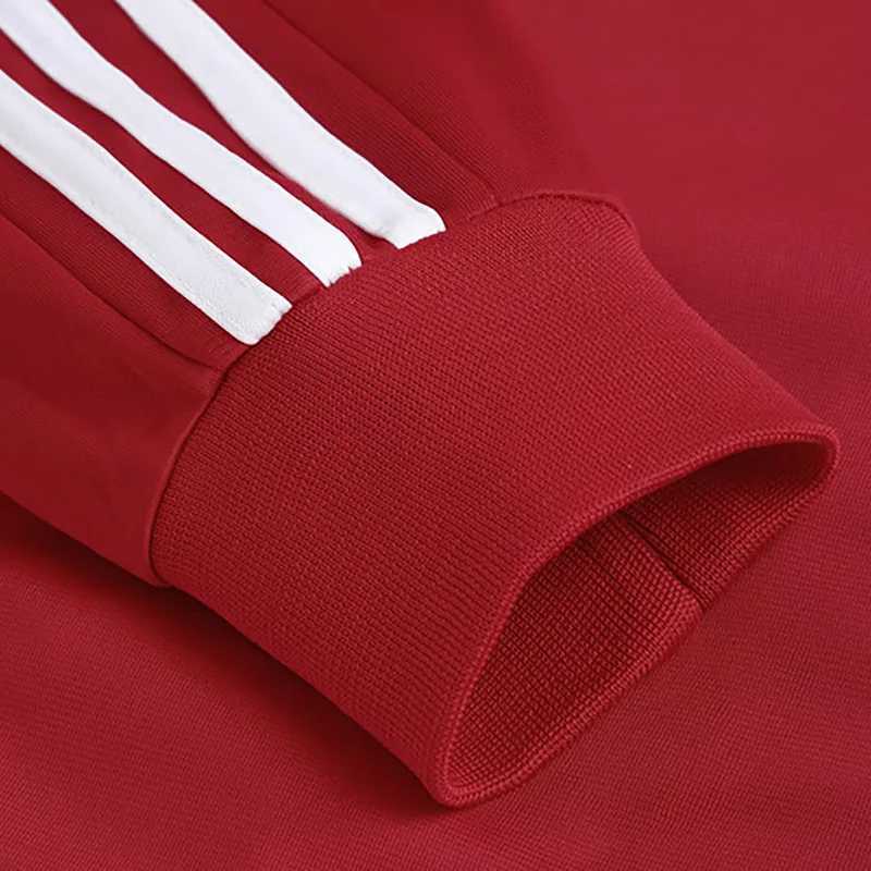 Kids and Adult Sports Tracksuit with 3 Lines Top and Down Match Color Zip Up Jacket and Pants Uniform Classic Sportswear One Set J251104