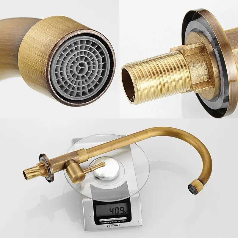 Cold Kitchen Sink Faucet Antique Bronze Finished 360 Degree Single Hole Water Tap Cooper Kitchen Tap ELK12 Y251104