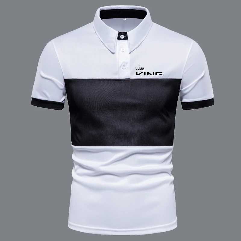 HDDHHH brand printed summer golf clothing mens short sleeved polo casual color blocking shirt W250403