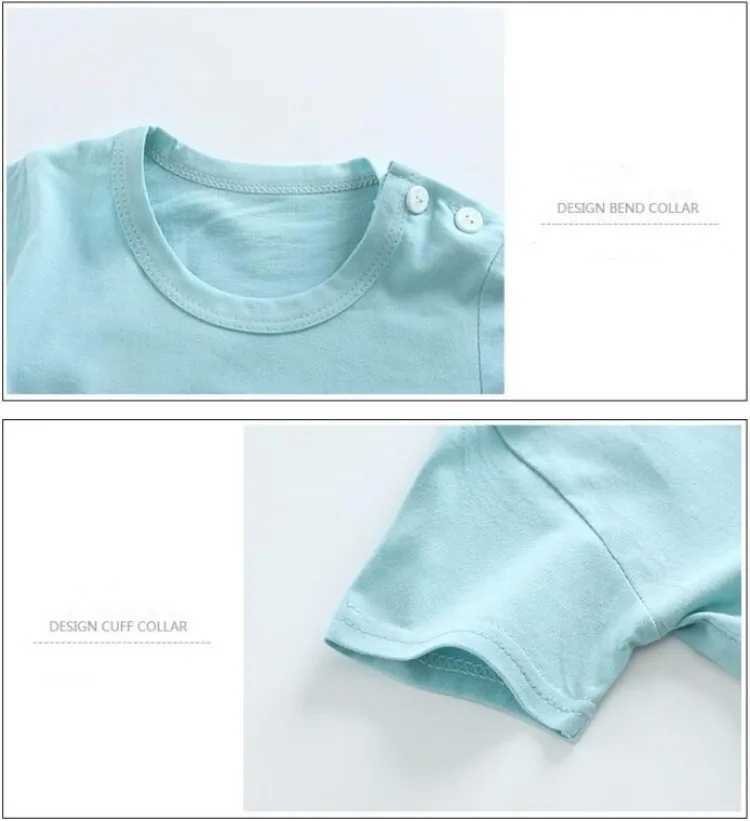 Cotton T-shirt+shorts 2-piece set childrens cartoon zebra dinosaur print summer set childrens boys and girls clothing for 1-6 years J250403