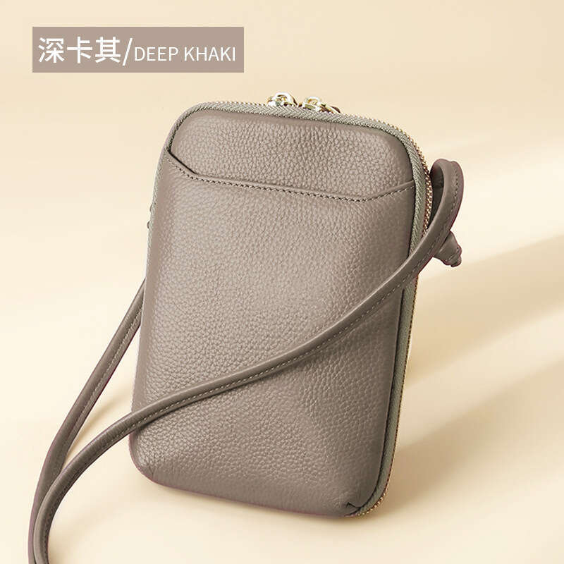 Bag new niche design Single shoulder trend Simple leather mobile phone for women's crossbody bag Mini