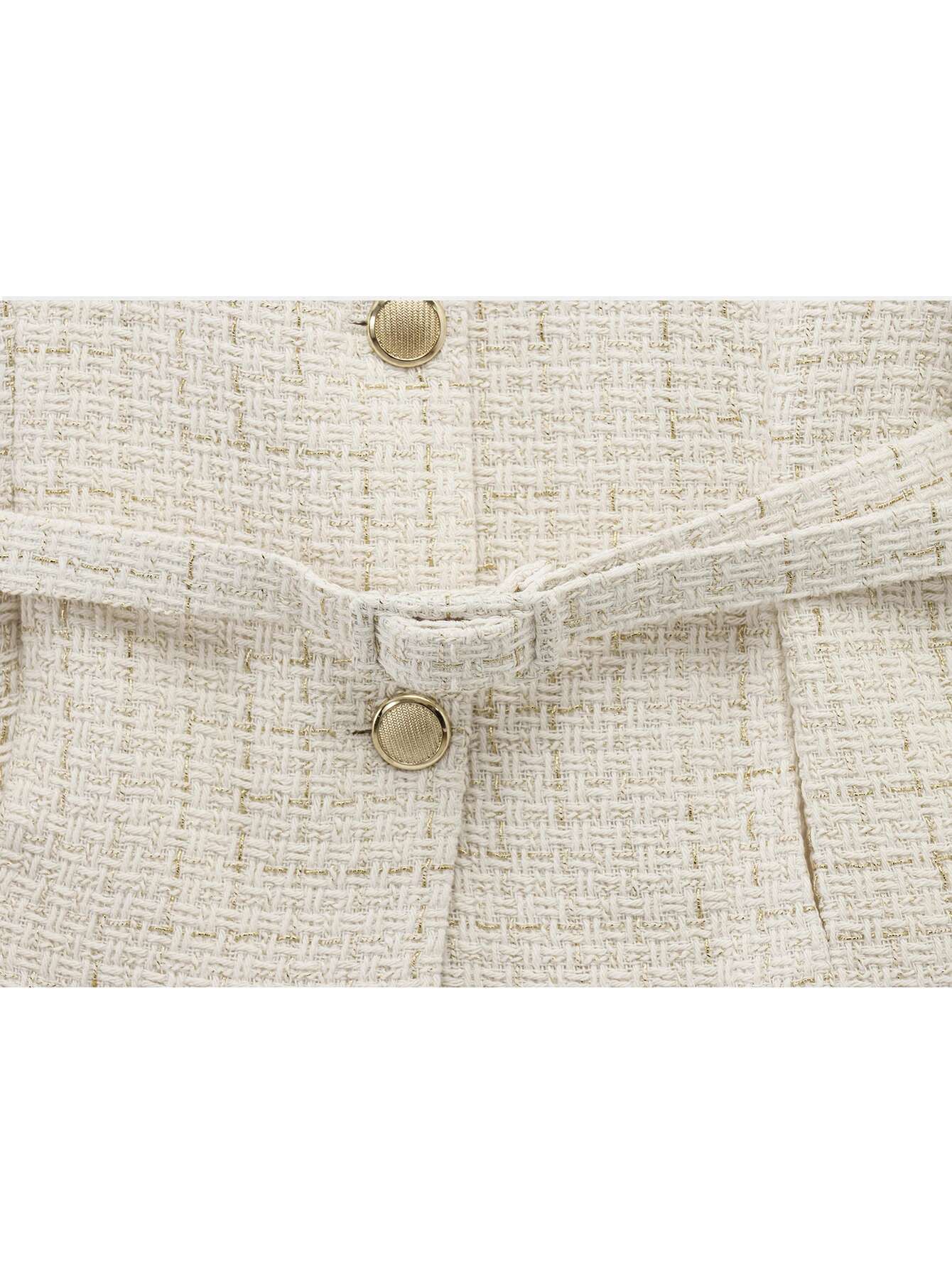 Casual Textured Jacket Streetwear 2025 Spring Women Single Breasted Decorate Fashion Commuter Blazer