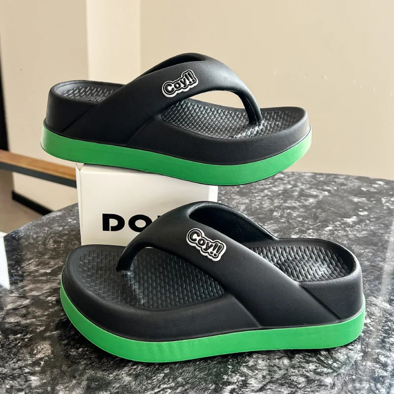 Summer womens flip-flops 3cm height non-slip summer sandals ladies slides girls slippers 250402