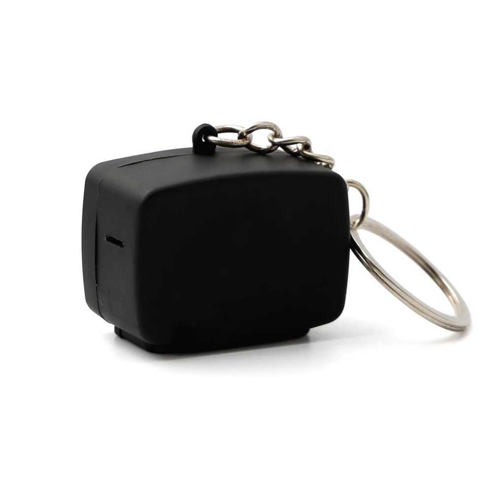 Mini Retro Tv Keychain Screen Without Signal Horror Customized Screen Pattern LED Sound TV Model Keyring For Bag Charms Key RingW251103