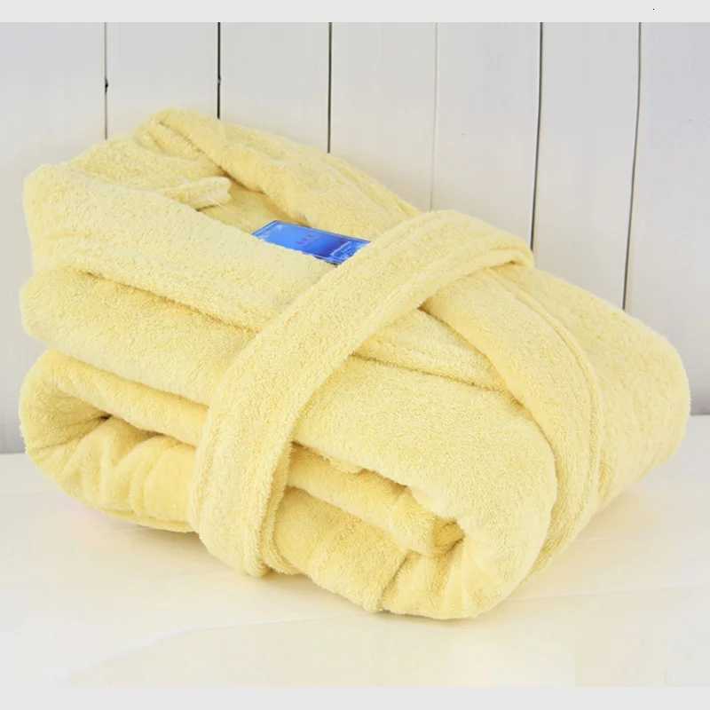 Winter Cotton Bathrobe Thick Dressing Gown White Bathrobe Men Solid Color Mens Cotton Robe Home Clothes Sleeping Robe For Men C251104
