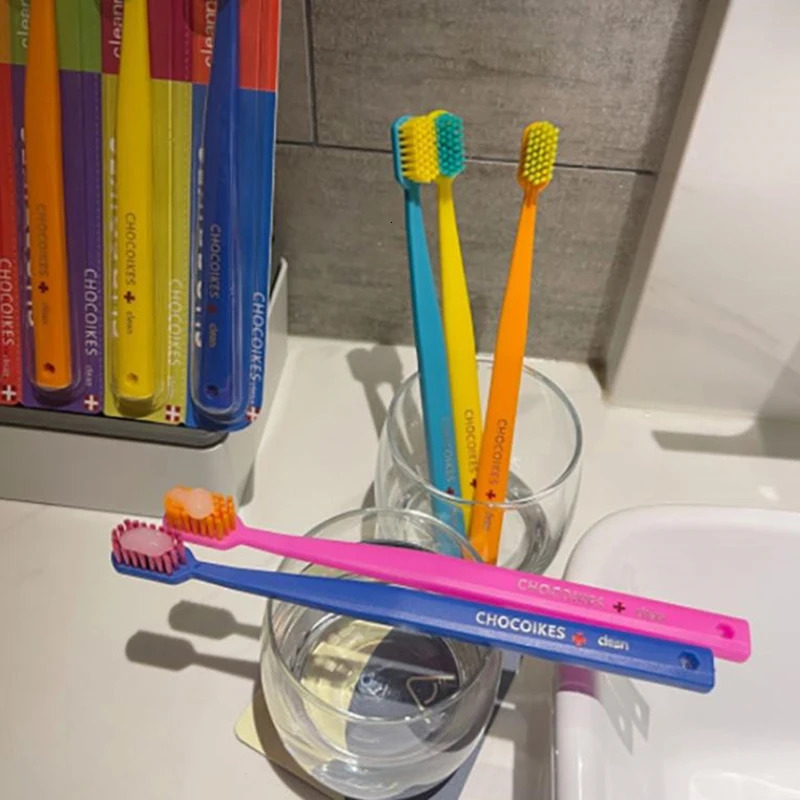 5pcs ultra soft color mens adult home toothbrush orthodontic oral hygiene sensitive gums 250325