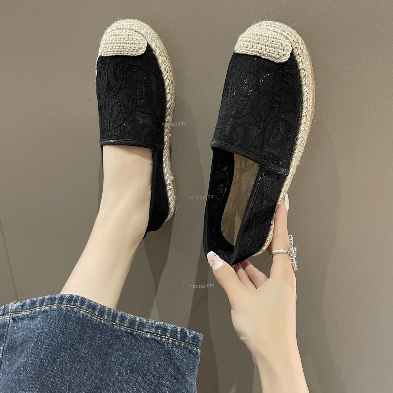 Designer Sandals With Free Shipping Lace Women's Singles Shoes With Mesh Surface For Spring Summer Fisherman Shoes Casual Comfortable To Step On 