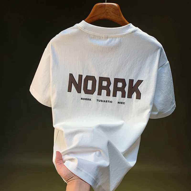 Mens printed T-shirt summer trend casual short sleeved shirt loose slimming loose and comfortable top W250403