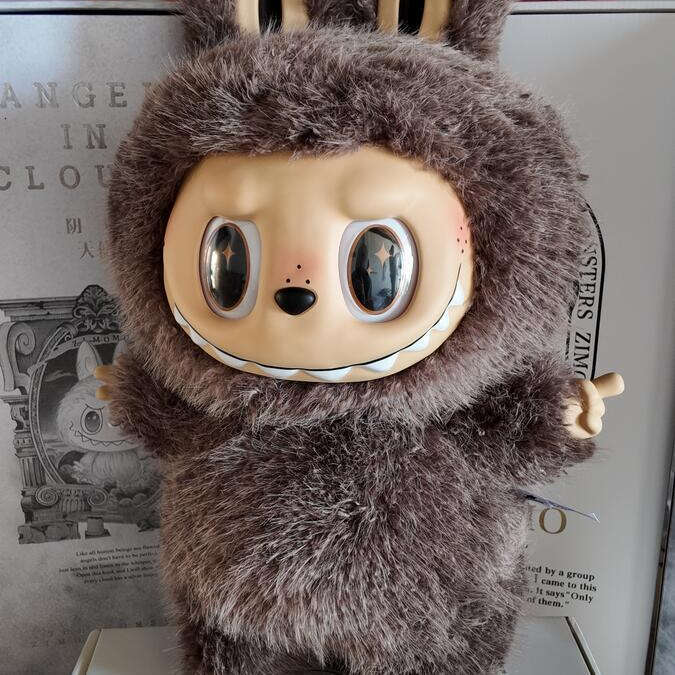 58Cm Labubu The Monsters Lovely ZIMOMO Labubu Angel In Clouds I Found You Cute Vinyl Face Doll Big Plush Toy Vinyl Face Dolls Blind Box Toy