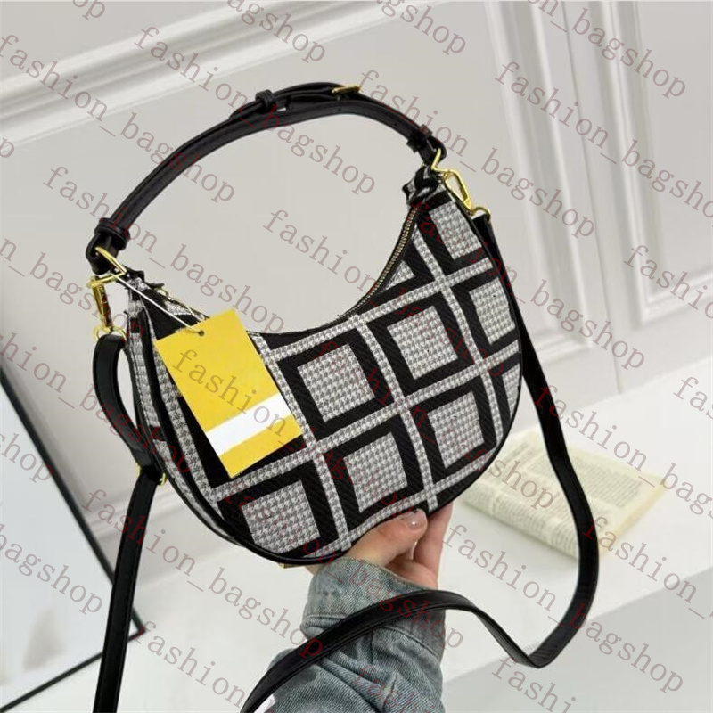 Designer Half Moon Denim Shoulder Black Tote Underarm Fashion Women Cross Body Bag handbag Purse Ladies Hobo Bags