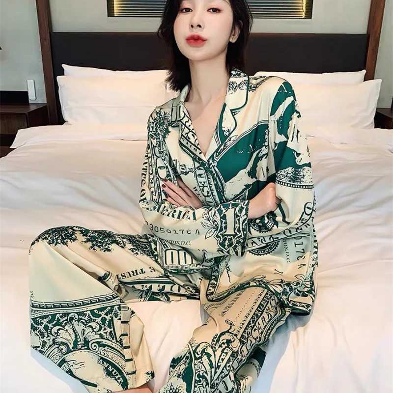 Designer Spring And Autumn New Two-Piece Pajamas Womens Home Clothing Womens Models Of European And American Wind Pajamas Casual Wear Y251104