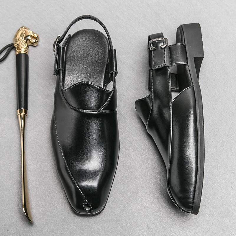 Summer Breathable Original New Driving Men's Men Social Fashion Business Sandals Slippers Garden Shoes