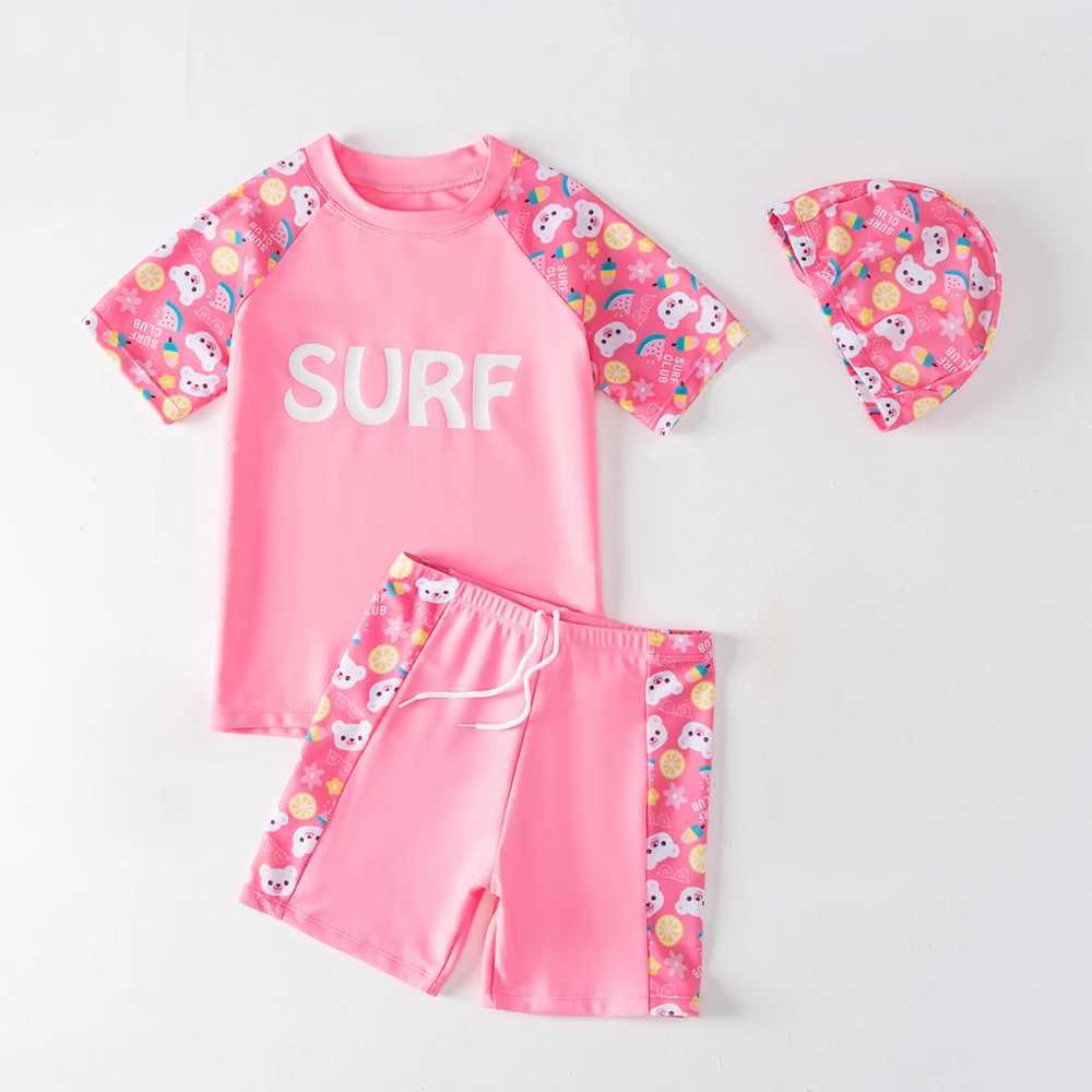 Animal cartoon three piece set childrens swimsuit fashion swimsuit childrens swimsuit childrens swimsuit boys beach girls swimsuit J250403