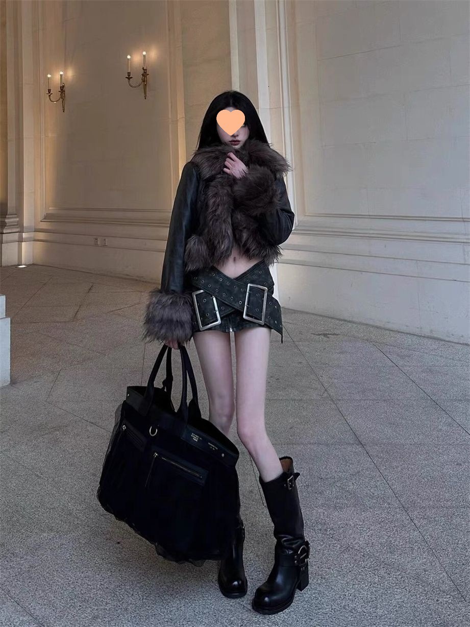 Faux Fur Trim Coats Women Fully Cotton Lined Suede Maxi Winter Jackets Faux Fur Short Coats Hook Closure 240919