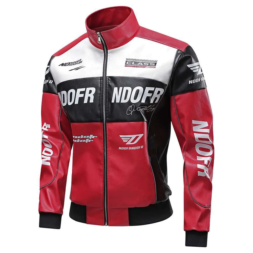 New Trendy Fashion Stand-Up Collar Casual Spring And Autumn Loose Men's Locomotive Leather Jacket