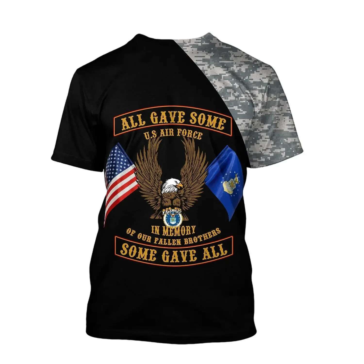 USA Flag & Coat orms Graphic Tee Summer Casual Streetwear Men's Fashion Loose T-shirts Boy Oversized Short Sleeve Tops