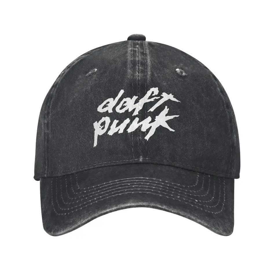 Daft Punk White Script Casual Baseball Cap Outdoor Sport Trucker Hat Summer High Quality Unisex-Teens Streetwear Baseball Caps Z250403