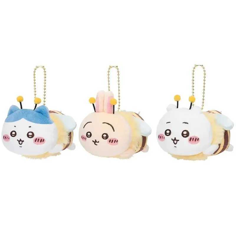 Chiikawa Bee Serie Plush Keychain Kawaii Bag Pendant Cute Hachiware USAGI Soft Stuff Accessories Birthday Gift for FansW251103