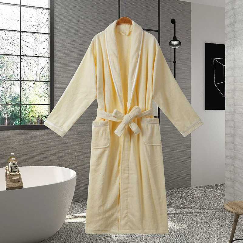 Mens Towel Fleece Bathrobe Nightwear Warm Pajamas Winter Robe Home Clothing Nightdress Sleepwear Kimono Gown Autumn C251104