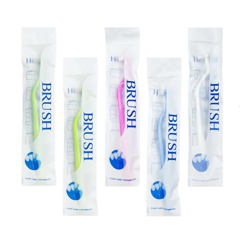 5 orthodontic toothbrushes interdental brushes single beam soft hair flat head dental cleaning and oral hygiene tools 250325