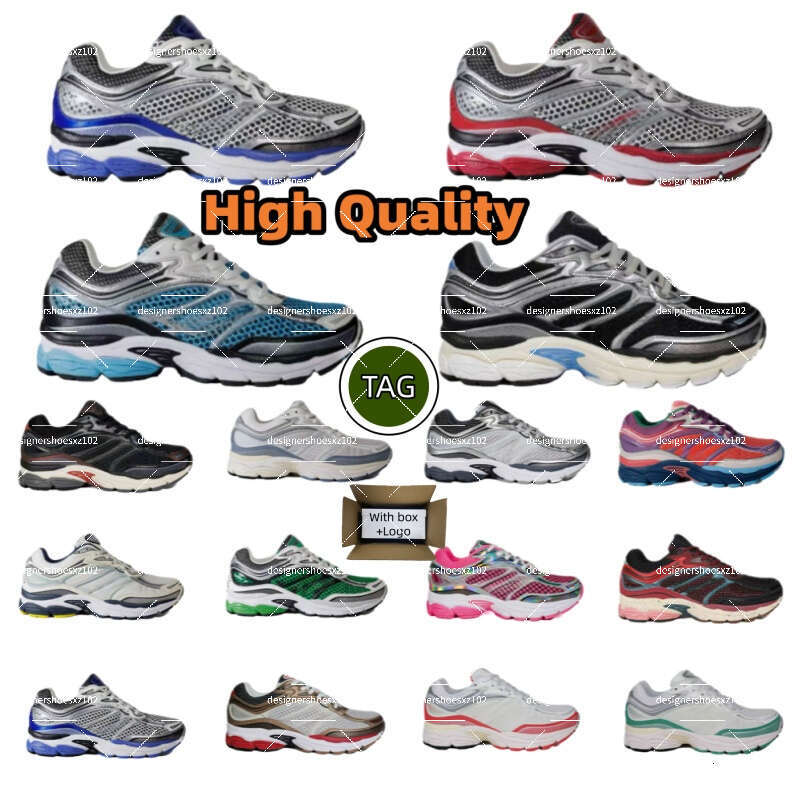 Shipping Free Sauconny Progrid Omni 9 Designer Shoes Sneakers White Black Red Silver Outdoor Running Shoes Shock Absorption Wear Resistant Thick Sole Unisex