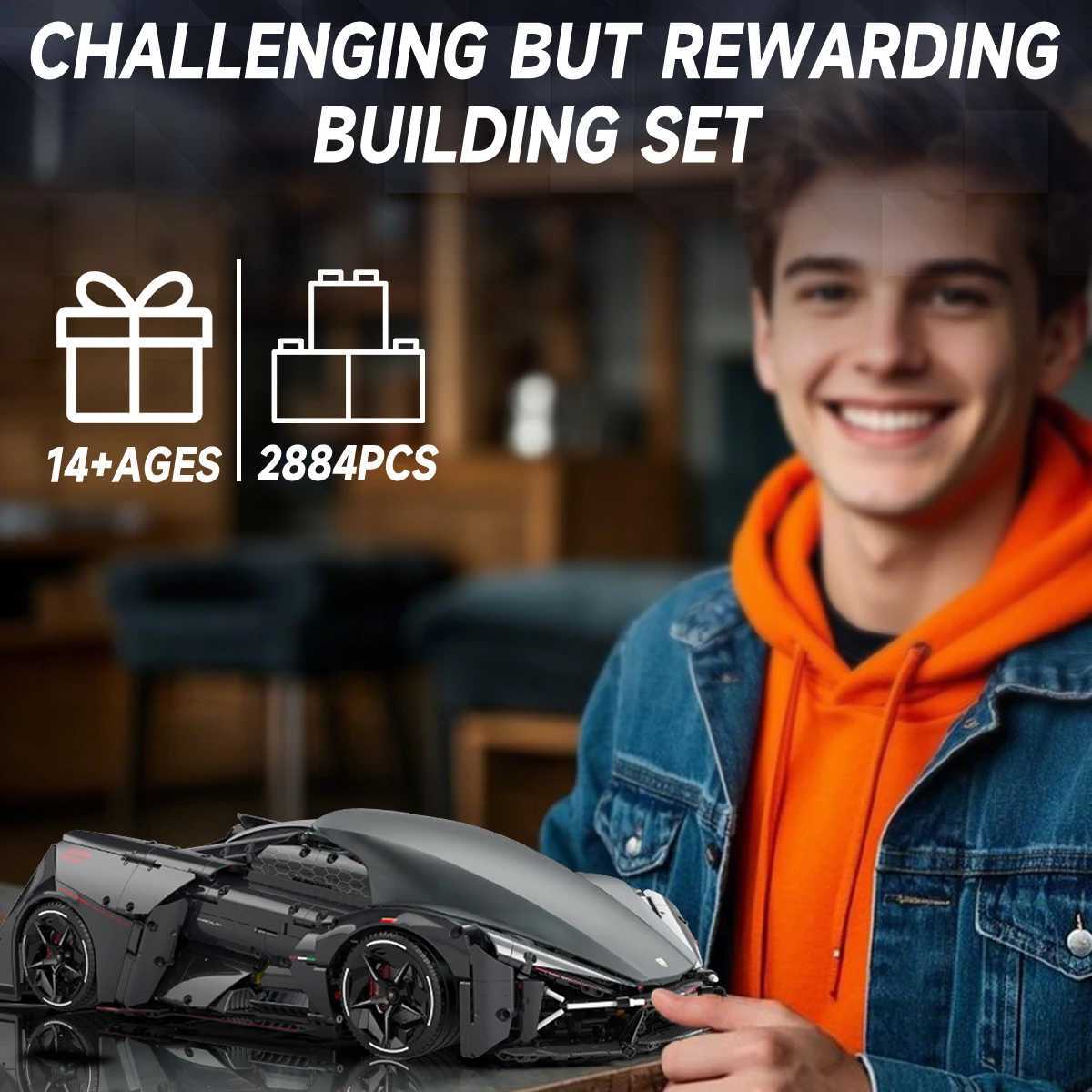 Limited Collectors Edition18 Supercar Building Blocks Model 2884PCSUltimate XmasBirthday Gift for Ages 14 TeensAdults C251104