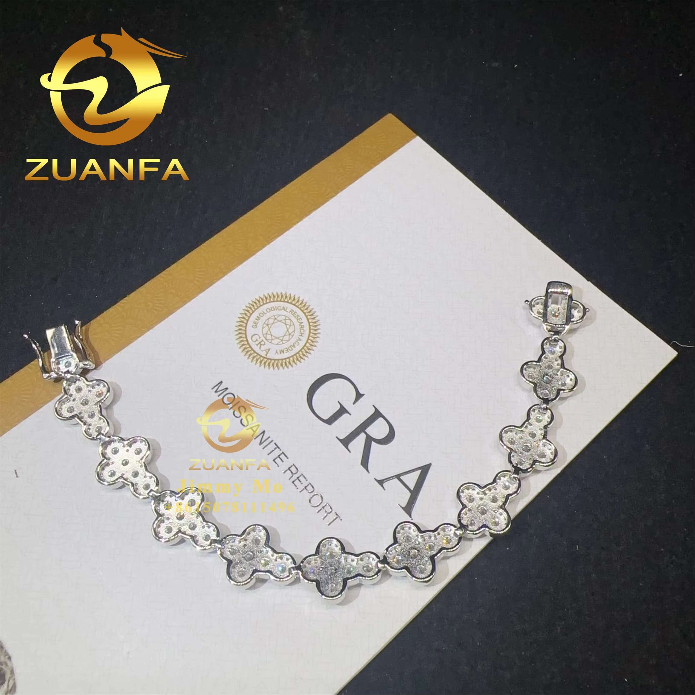 Fashion Pass Diamond Tester New Arrivals 925 Silver Iced Out Hip Hop Jewelry VVS1 Moissanite Diamond Cross Cuban Bracelet Gift