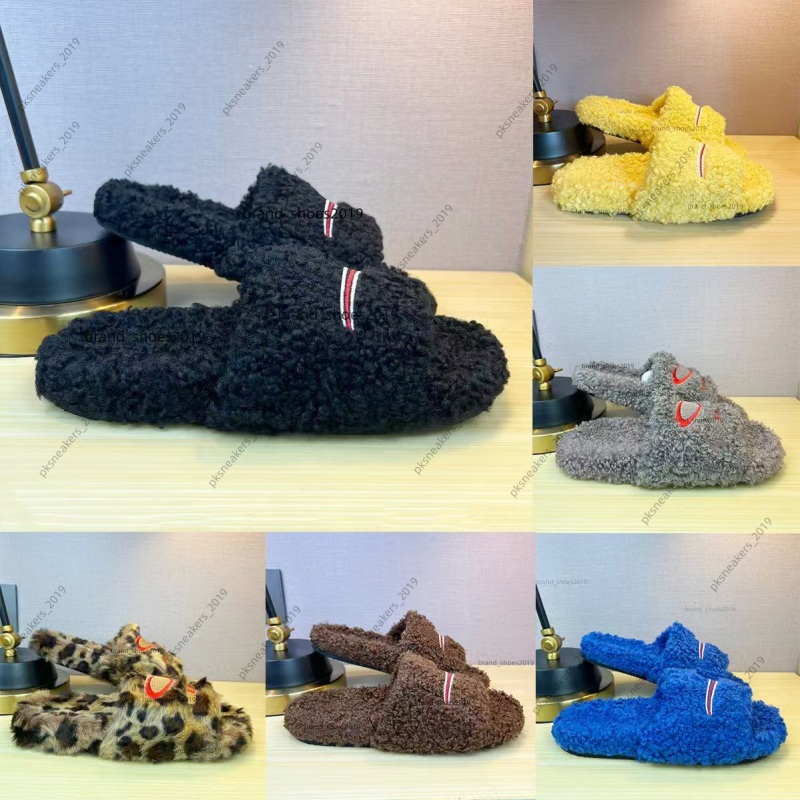 Luxury Designer Slipper men women Slippers Ladies Wool Slides Winter Fur Fluffy Furry Warm Letters Sandals Comfortable Fuzzy Girl Flip Flop
