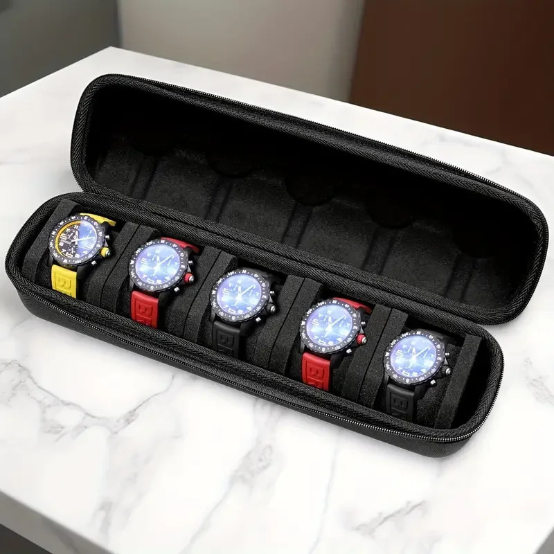 5 Slots Watch Travel Box Case Watch Storage Organizer Box Hardshell Watch Travel Case for Men And Womens Watches Handbag 251027