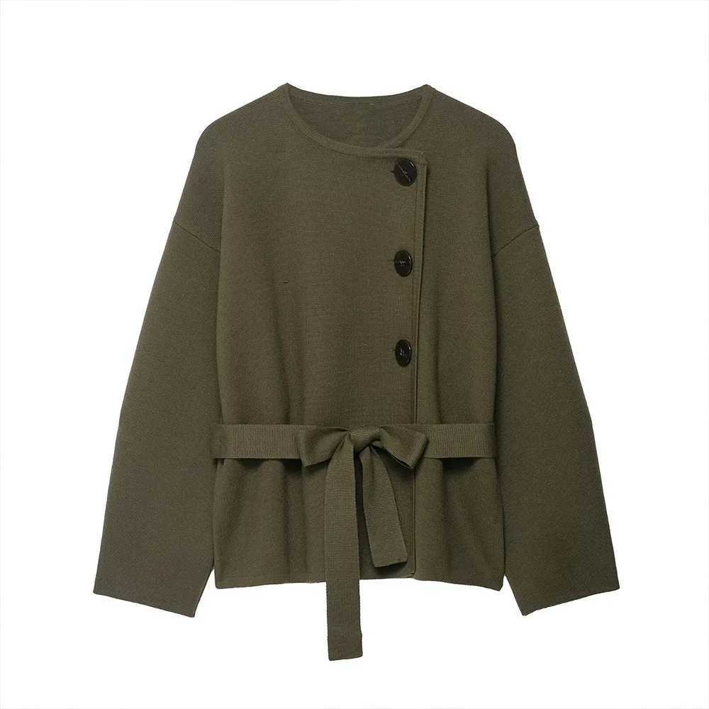 2025 Womens Autumn and Winter New Fashion and Highend Small Fragrance Style Round Neck Belt Knitted Coat Jacket J251103