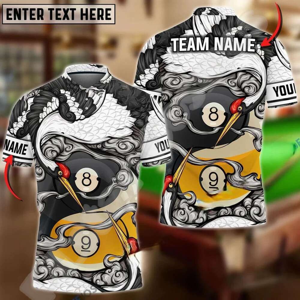 Custom Name Billiards Skull Mesh Breathable Graffiti Fire Tattoo Retro 3DPrint Haruku Summer Short Sleeves Funny Polo Shirts 9