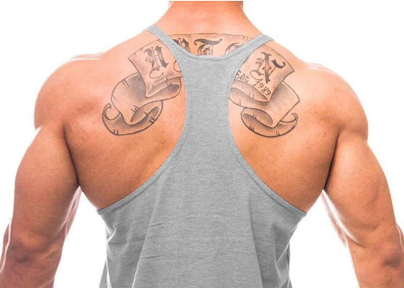 Muscle Guys Gym Clothing Bodybuilding Stringer Tank Top Men Cotton Vest Y Back Sleeveless Shirt Sports Singlets Workout Tanktop 250402