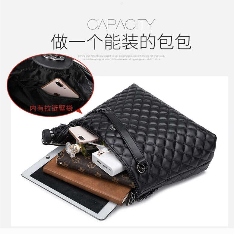 designer bag Luxury bag New trendy large capacity Chanel diamond grid chain bag, genuine leather women's bag, fashionable single shoulder crossbo