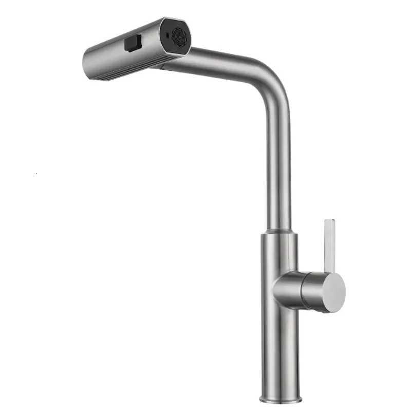 Kitchen Pl-out Flying Rain Waterfall Faucet Hot and Cold Faucet 304 Stainless Steel Single Hole Kitchen Faucet Bathro Y251104