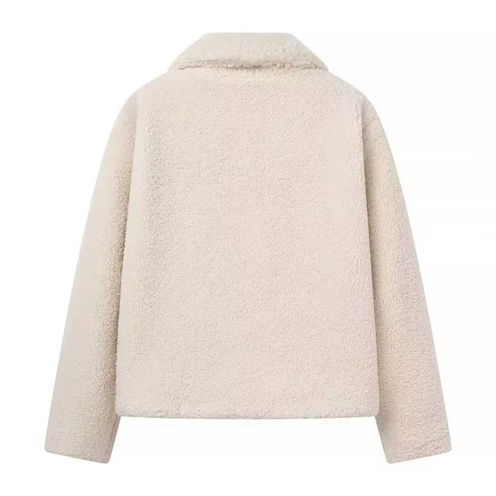 AutumnWinter New Product Womens Fashion and Casual Versatile Buckle Decoration Brushed Jacket Coat J251103