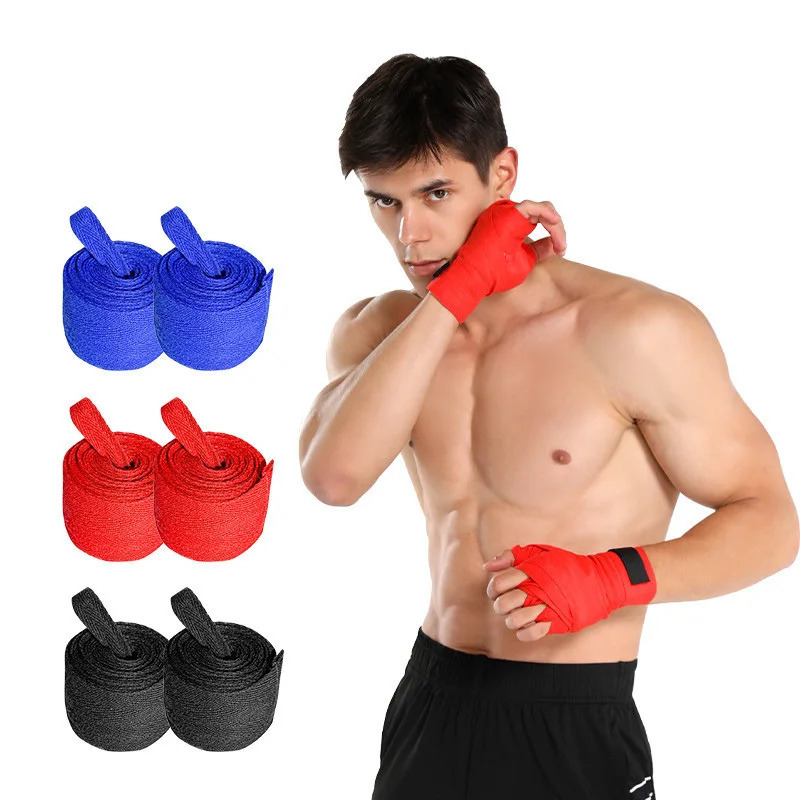2 Rolls Cotton Boxing Bandage Wrist Wraps Combat Protect Sport Kickboxing Muay Thai Handbands Training Competition Gloves 251104