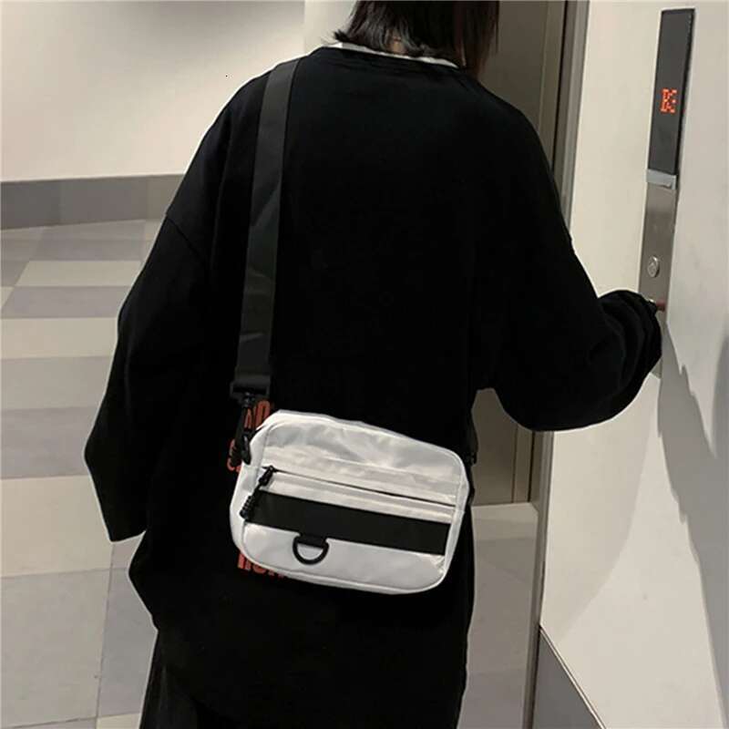 Casual Men Women Unisex Crossbody Bags Fashion Solid Color Couple Shoulder High Quality Nylon Messenger Bag Handbags