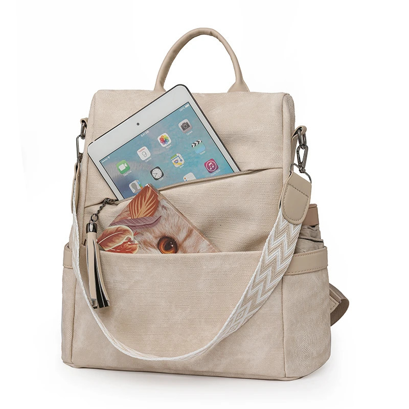 High Quality Pu Leather Backpack Women Ladies Shoulder Bag er Fashion Daypack Large Capacity School Bag for Girls251104ww