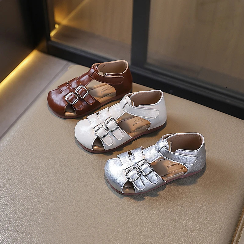 Toddler Sandals 2025 Summer Baby Beach Shoes born First Walkers Infant Sandals Baby Boy Girl Sport Close-toed Sandals 23-34 250403