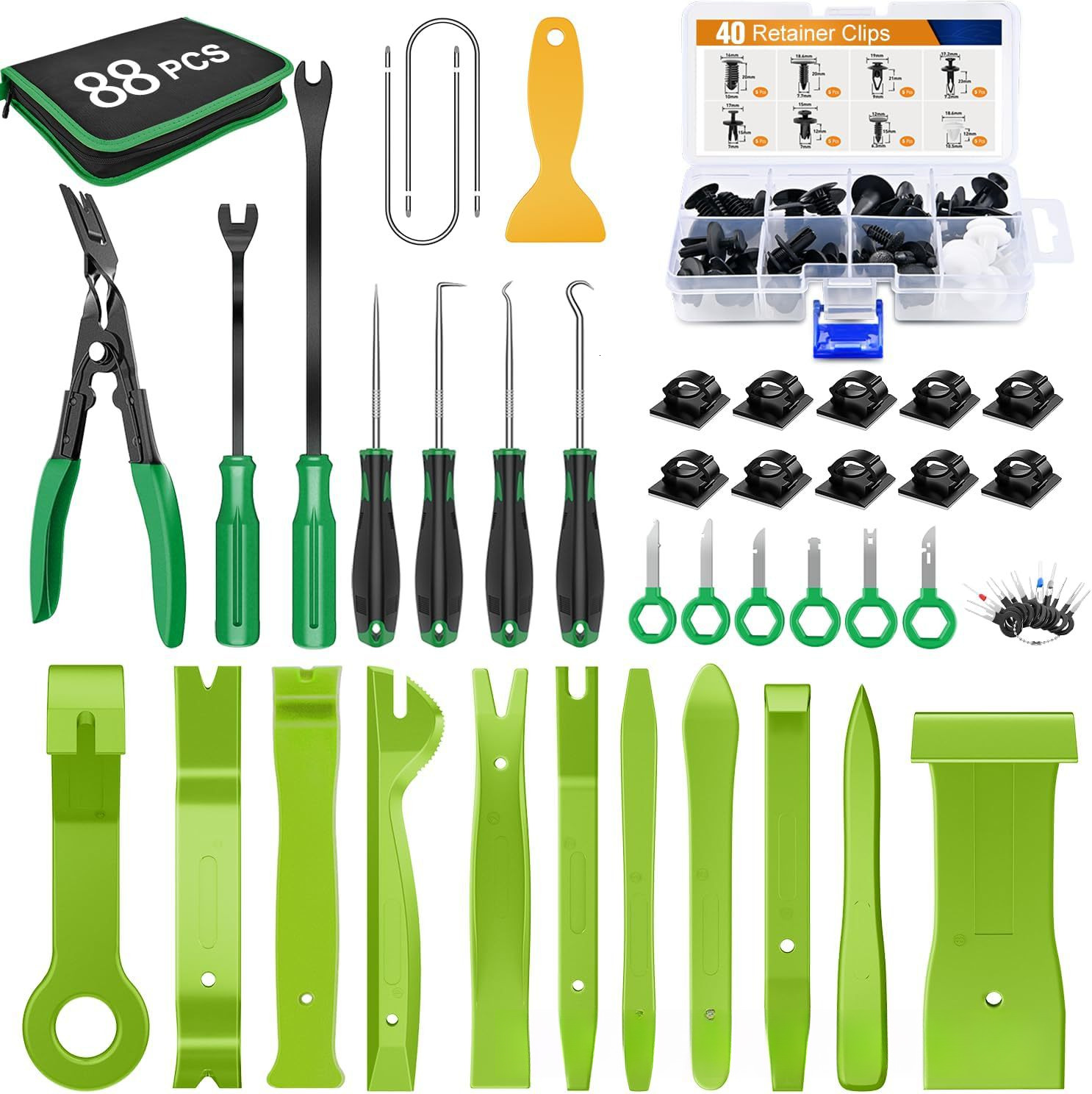 38pcs car disassembly kit, 38 piece set, 88pcs central control audio disassembly tool, car buckle