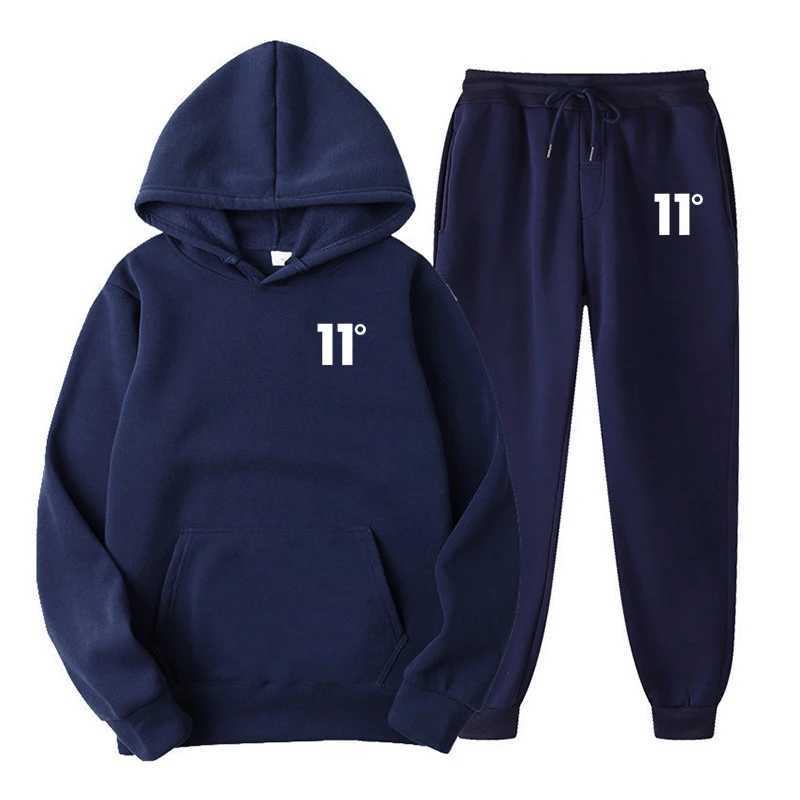 Autumn Men Digital TraCKsuit 2 Pieces Sets Hooded Sweatshirt Drawstring Pants Male Hoodies Running Sportswear Men J251104