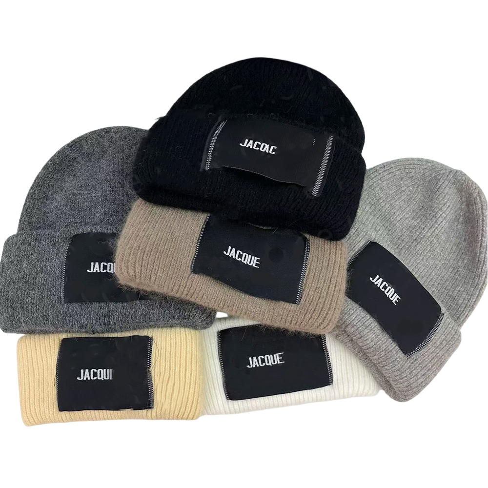 Designer Winter Knitted Warm and Lightweight Knitted Rabbit Fashion Solid Color Series Hat Luxury Design