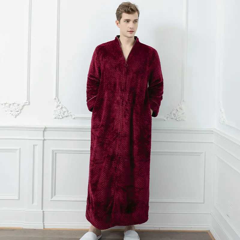 Coral Fleece Robe Autumn Winter New Men Women Long Sleeve Kimono Bathrobe Gown Loose Flannel Home Clothes Nightwear Sleepwear C251104