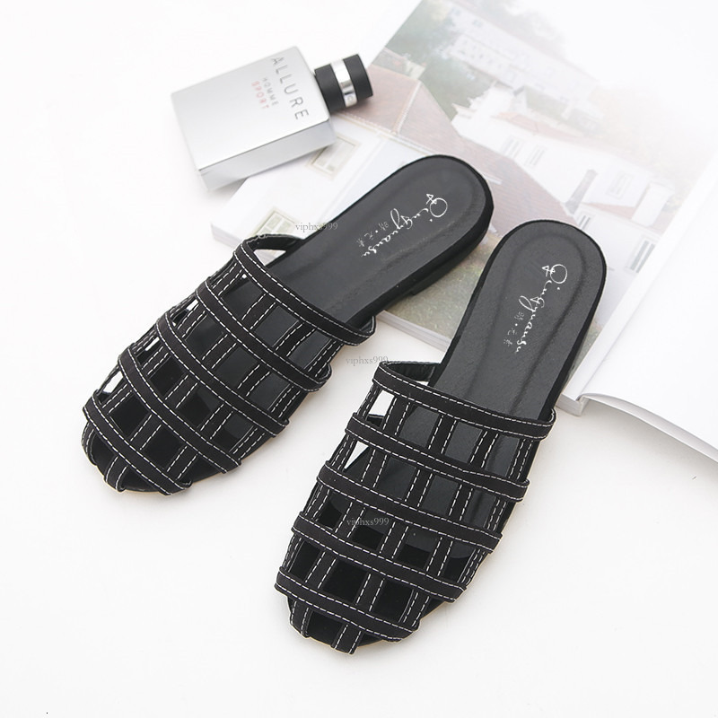 New Designer Sandals With Free Shipping Baotou Slippers For Women's Summer 2025 Edition Small And Unique Half Top Hollow Outerwear Flat Shoes Lar