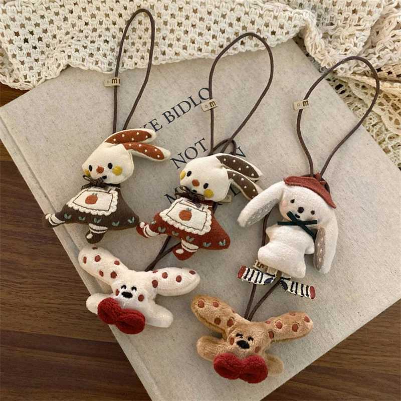 Cartoon Doll Pendant Cute Plush Keychain Korean Versatile Bag Pendant for Women Car Keyring Accessories Women Couples Gift C251104