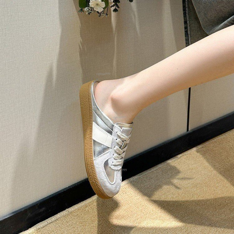 New Designer Sandals With Free Shipping 2025 Sponge Bottom Slippers With Half Drag Hollow Out German Training Comfortable And Versatile Lazy Shoes One