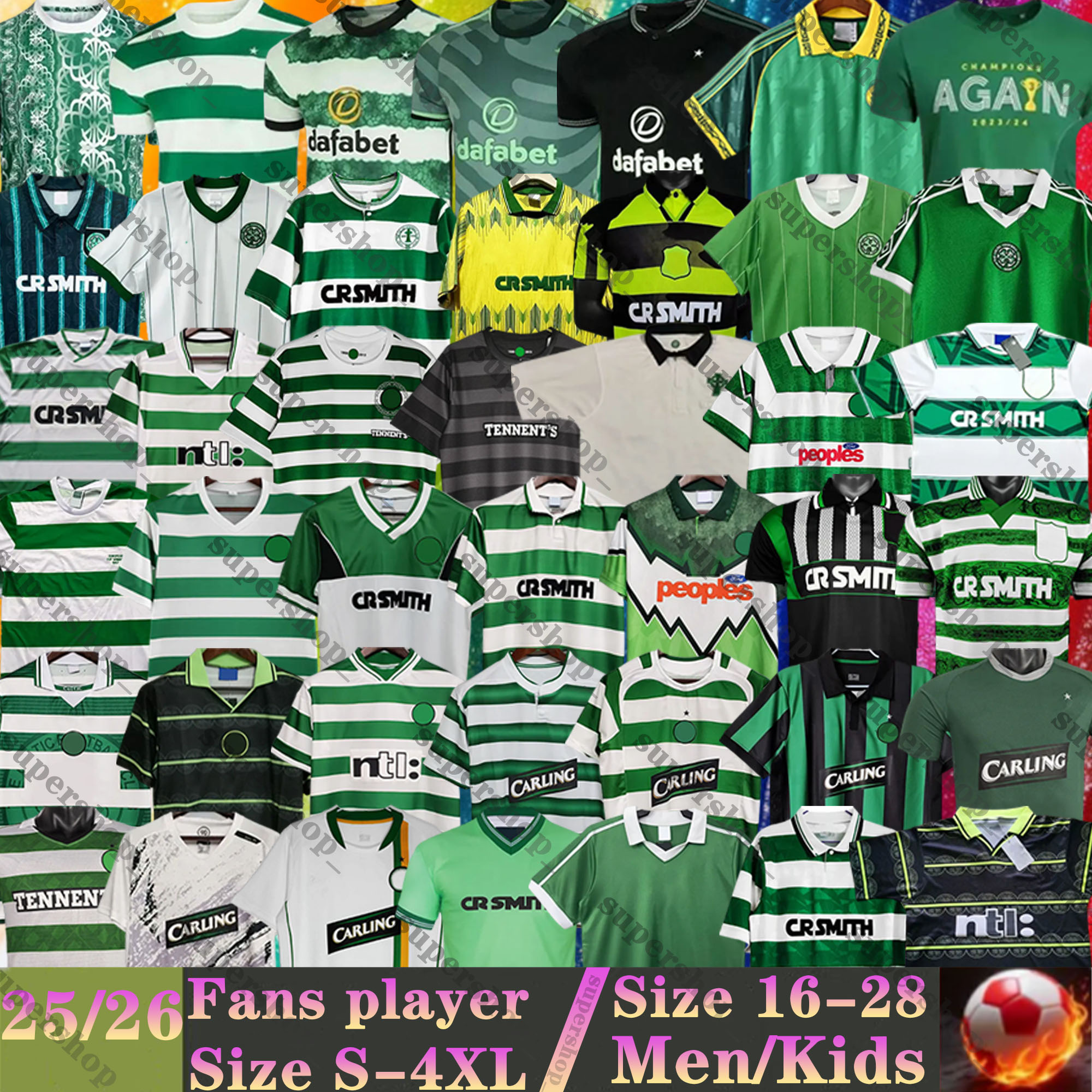 78 80 84 86 92 Retro CeltsS Soccer Jersey 96 97 07 12 13 LARSSON SUTTON NAKAMURA KEANE adult Classic Vintage celticfc football shirts 1991 1994 2005 2006 DALGLISH WAIKER