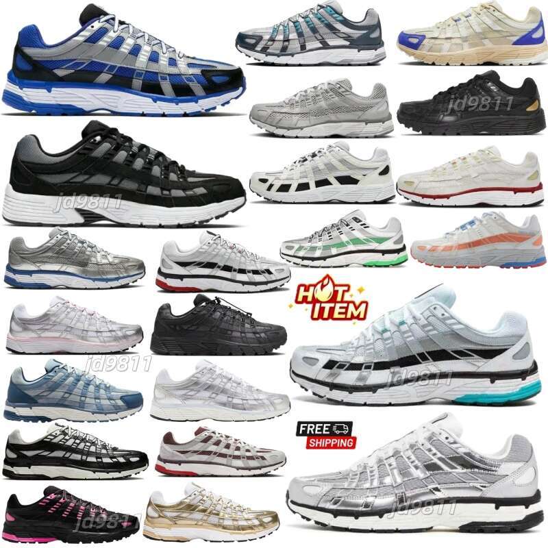 Designer shoes 6000 Men Women Sneakers Metallic Sier Triple Black White Anthracite Outdoor Sports Trainers Casual Running Shoes Size 36-47